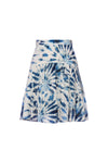 Riviera Skirt Blue Tie Dye Charmeuse