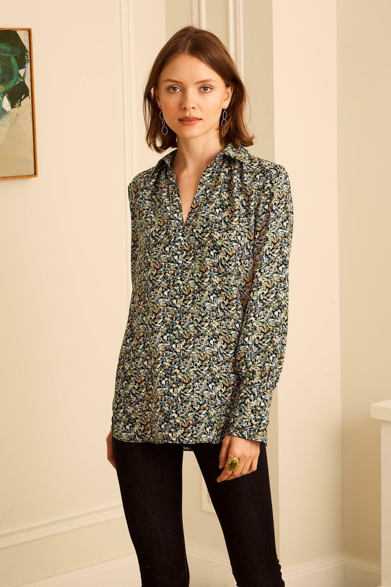 Laurel Blouse - Teal Berry