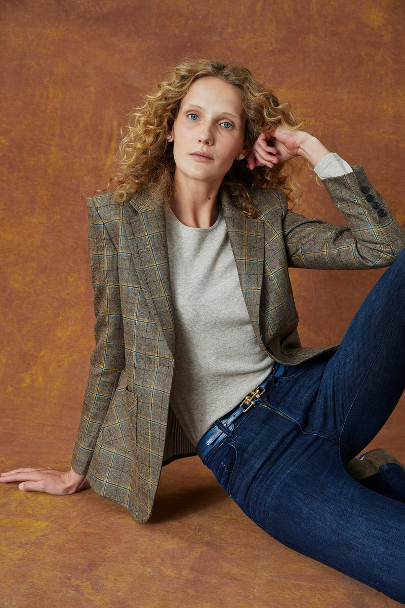 Woodstock Blazer - Walnut Plaid