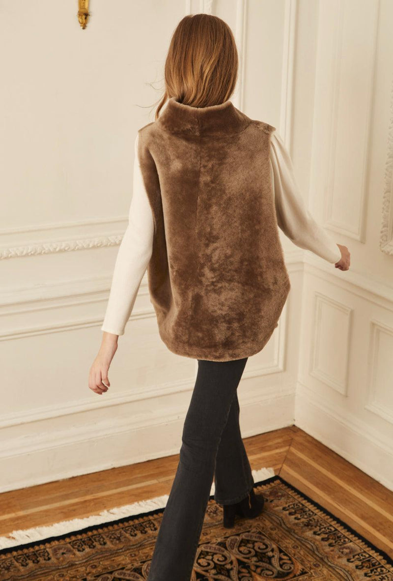 Shearling Tunic - Beige