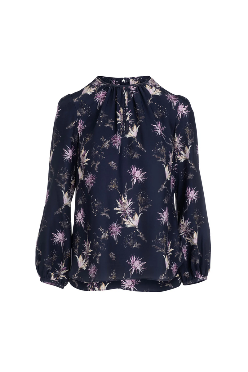 Keyhole Blouse - Lilac Thistle