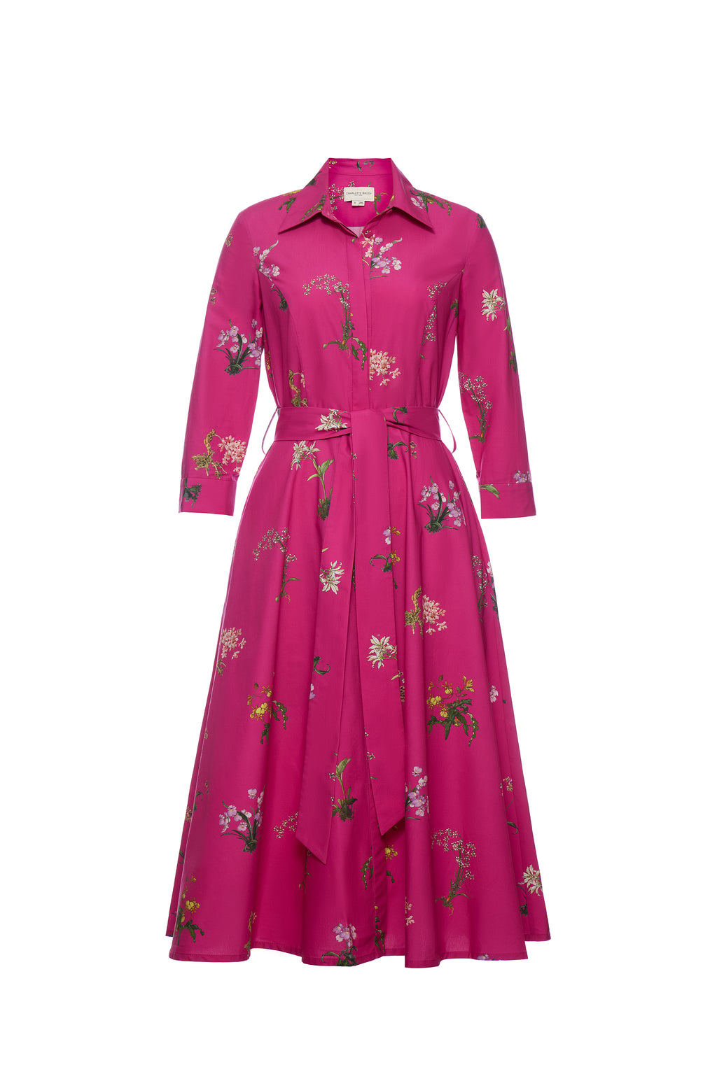 Hepburn Dress Fuchsia Orchid Poplin