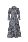 Hepburn Dress Denim Feathering