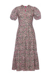 Bardot Dress Magenta Batik Poplin