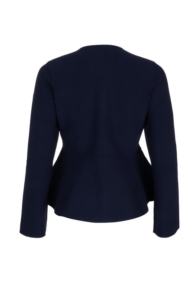 Flare Knit Blazer - Navy