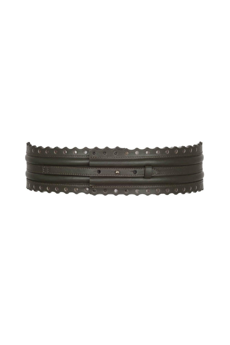 Fretwork Belt - Olive