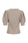 V Neck Cleo Sweater - Fawn