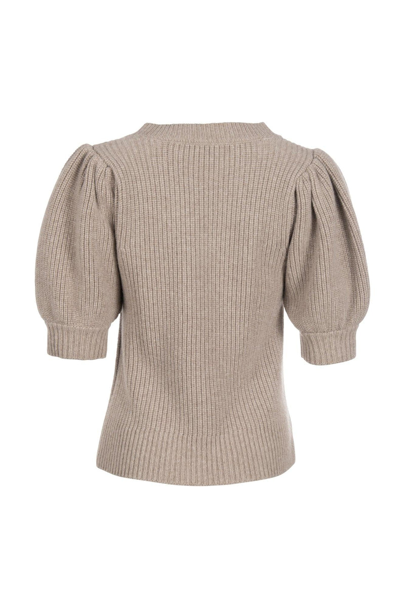 V Neck Cleo Sweater - Fawn