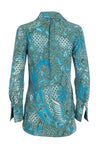 Laurel Blouse - Aqua Trellis