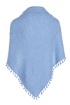 Pom Pom Scarf - Light Blue