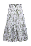 Tiered Midi Skirt - Enchanted Hydrangea