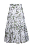 Tiered Midi Skirt - Enchanted Hydrangea