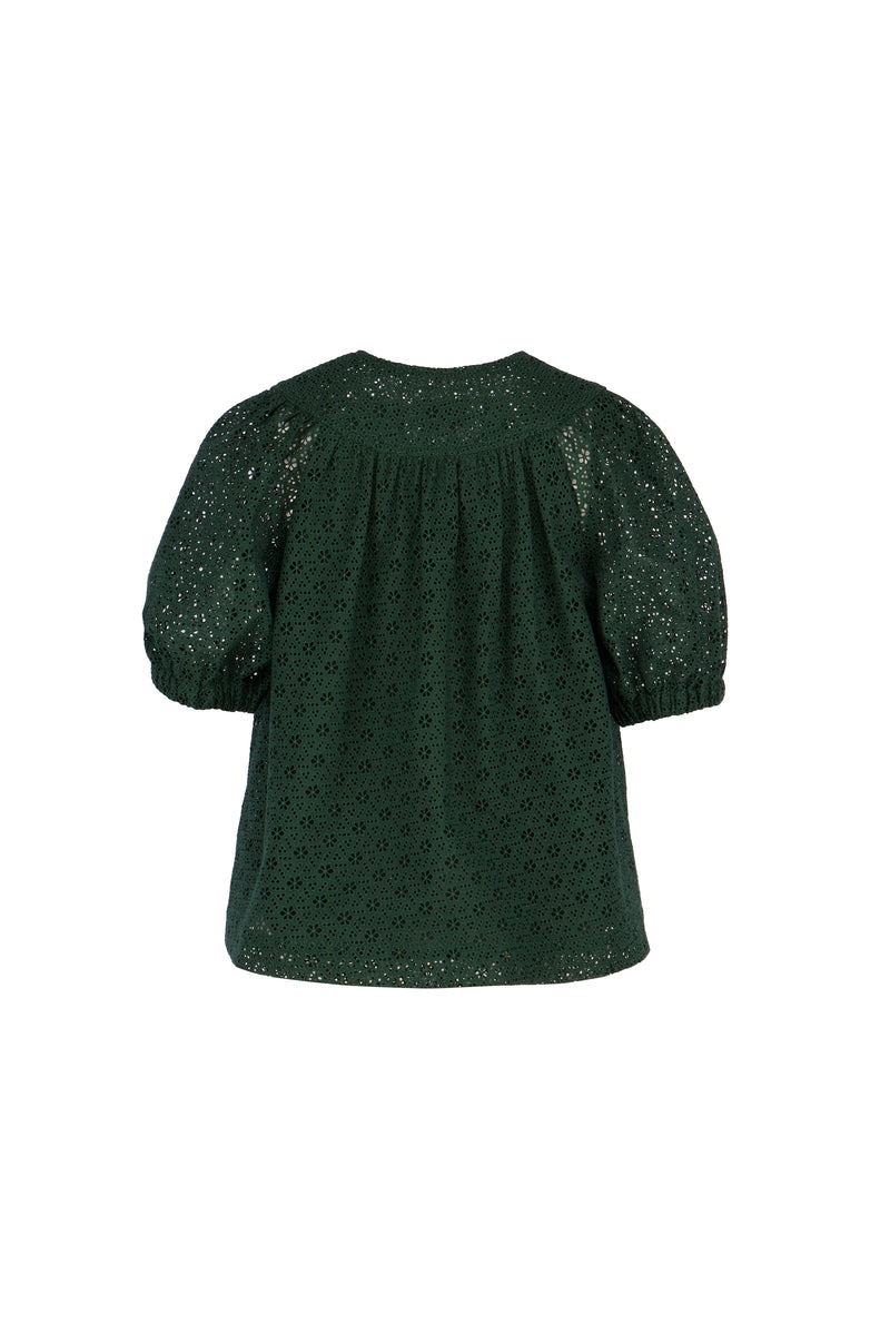 Belle Blouse - Hunter Green