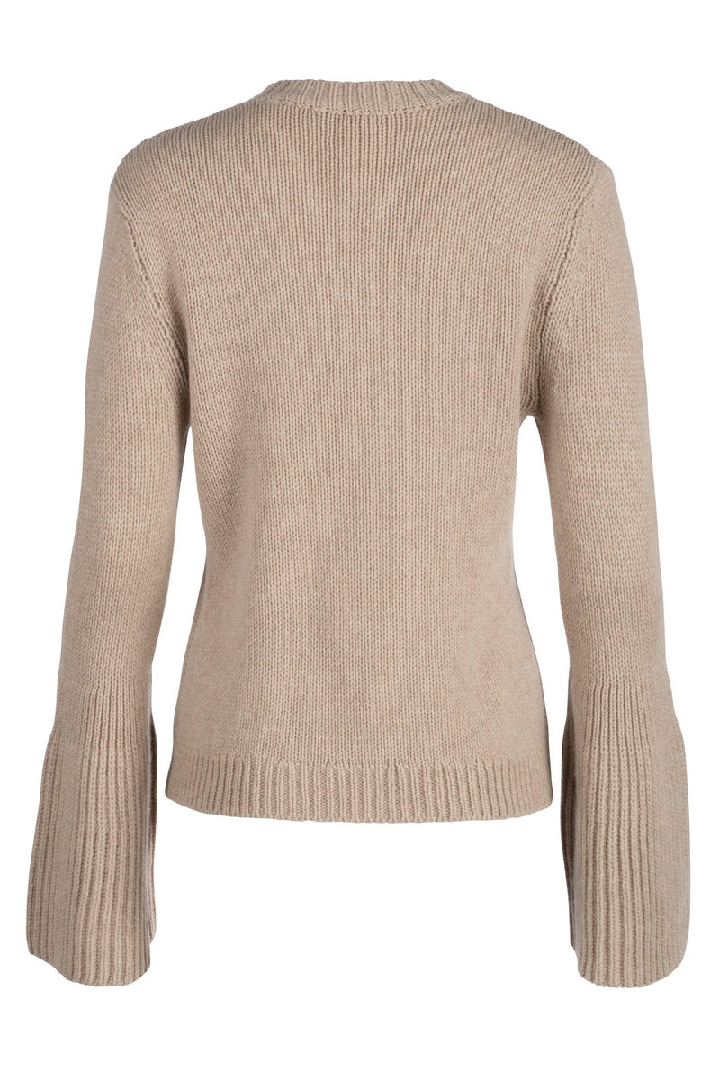 Trumpet Sleeve Sweater - Sand