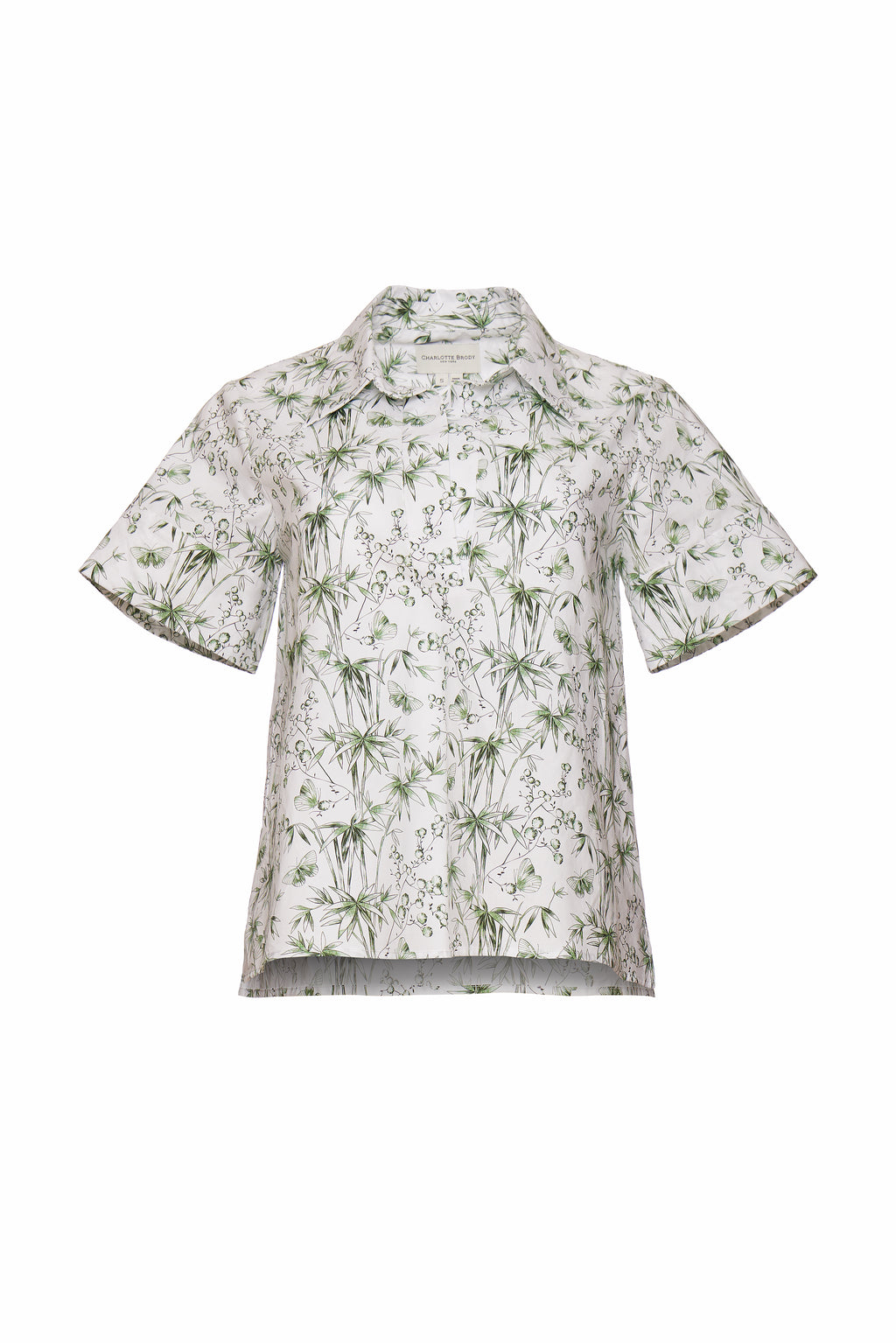 Prado Blouse - Green Butterfly