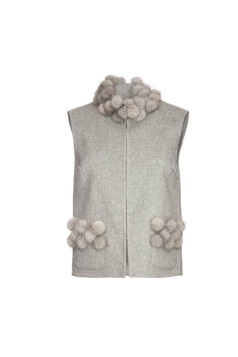 Pompette Vest - Light Grey