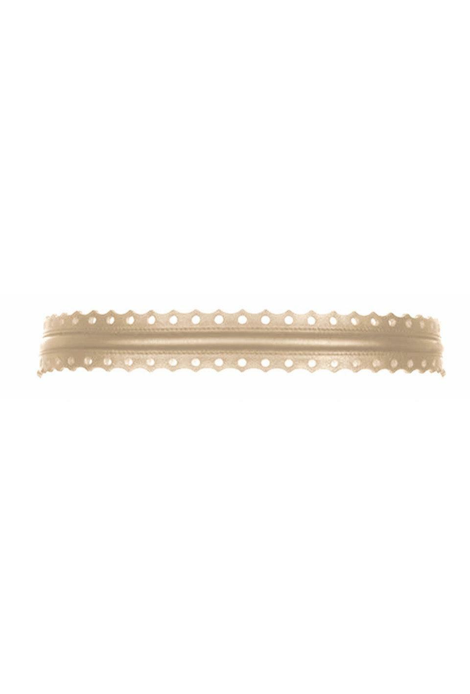 Slim Fretwork Belt - Ecru