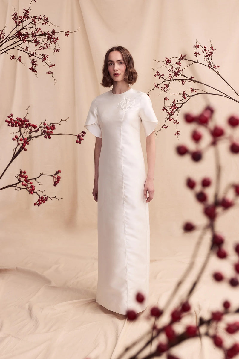 Tulip Gown - Matte Silk Wool