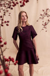 Flounce Dress - Matte Silk Wool