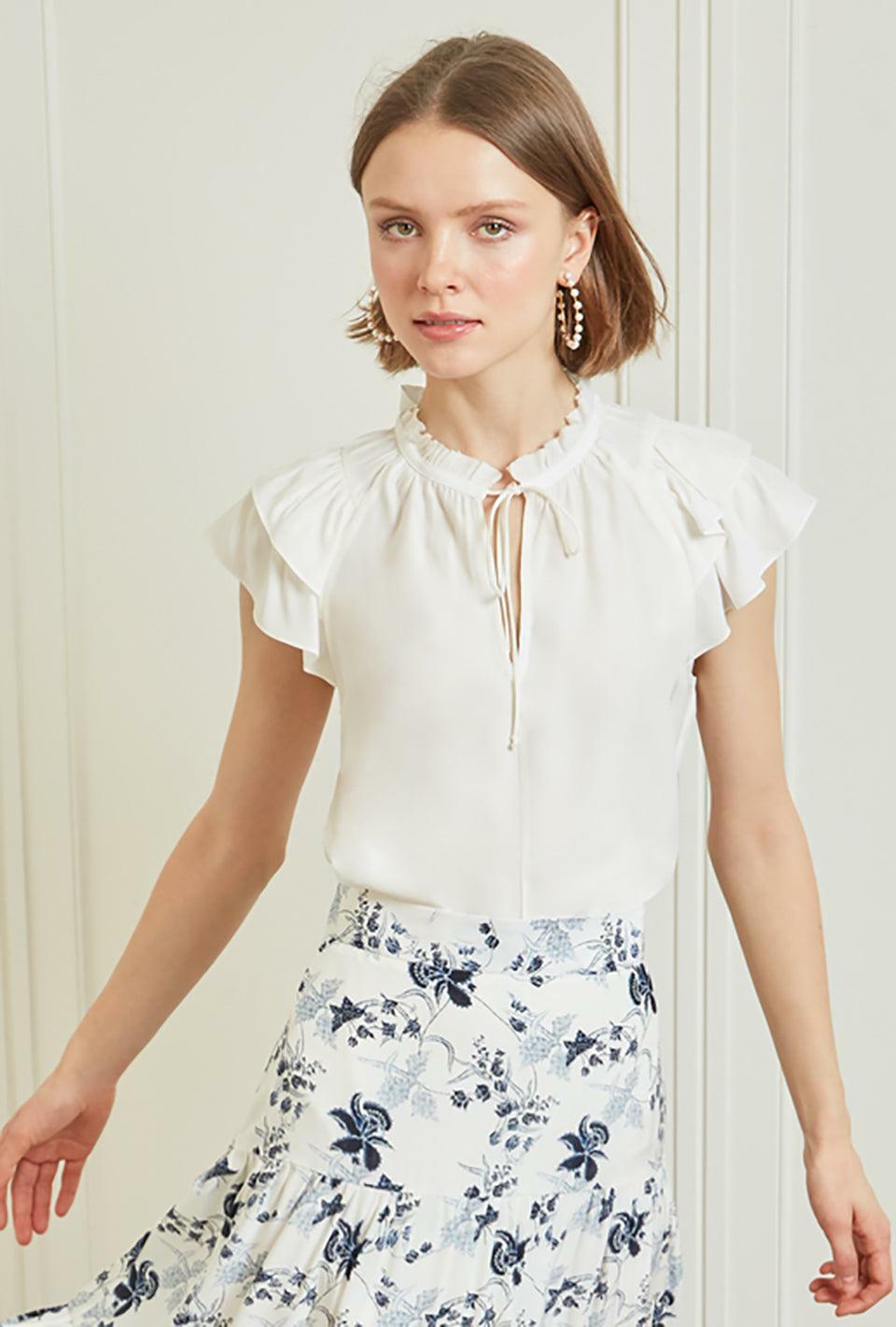 Butterfly Blouse - Ivory Charmeuse