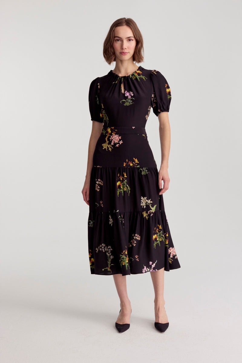 Bardot Dress Black Orchid Charmeuse