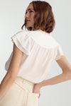 Dragonfly Blouse Ivory Charmeuse