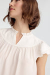 Dragonfly Blouse Ivory Charmeuse