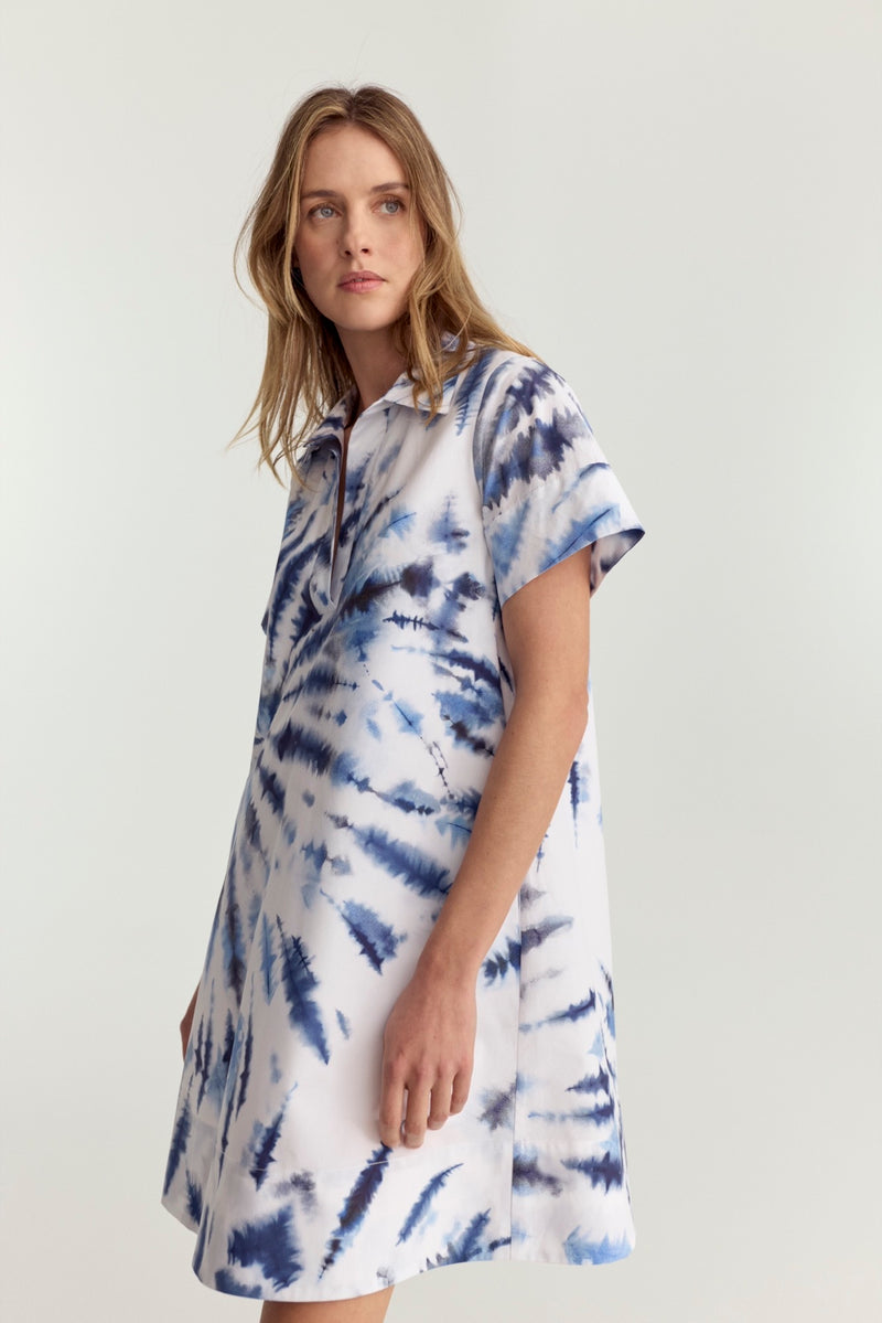 Prado Dress Blue Tie Dye