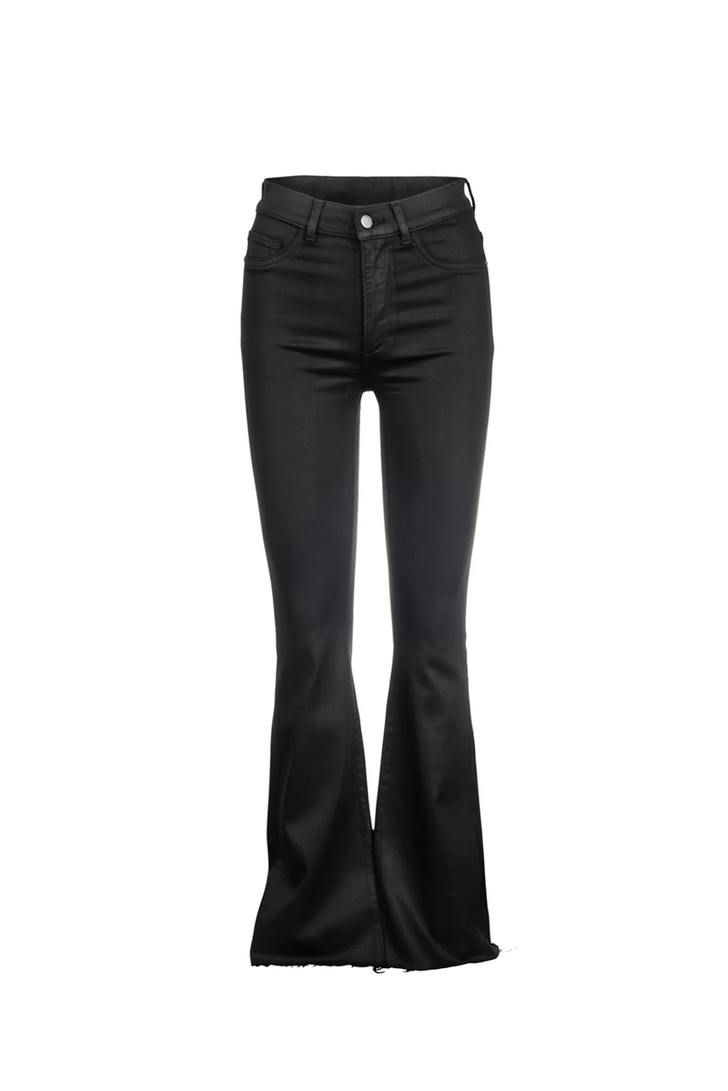 Bridget Boot High Rise Jean - Black Coated