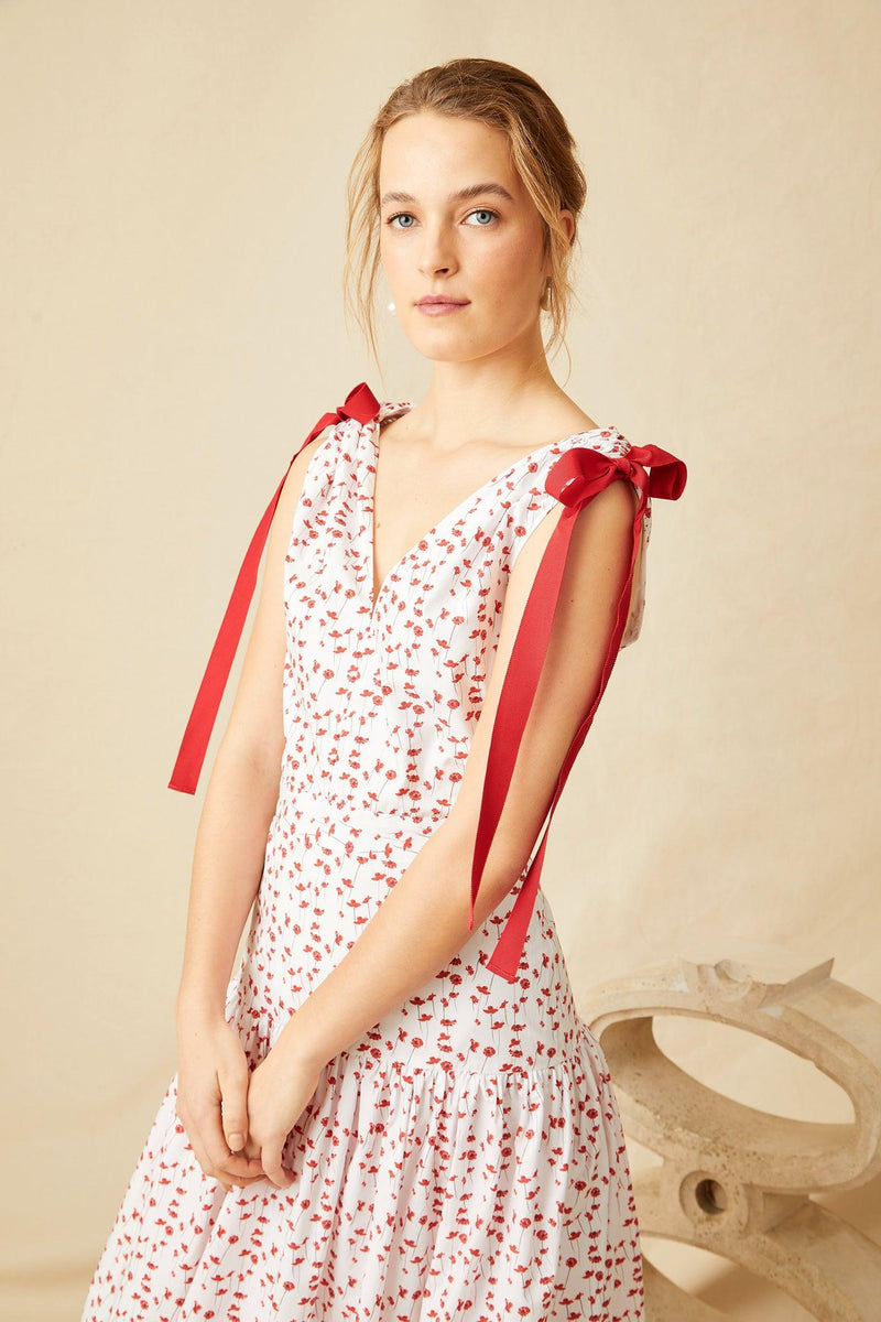 Sofia Dress - Red Spanish Poppy