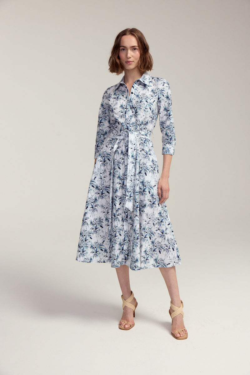 Hepburn Dress Blue Lily