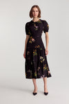 Bardot Midi Dress - Black Orchid