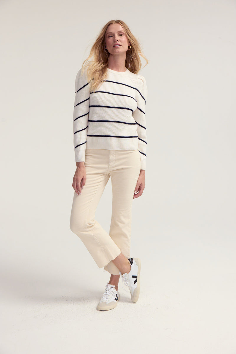 Coco Sweater - White and Navy