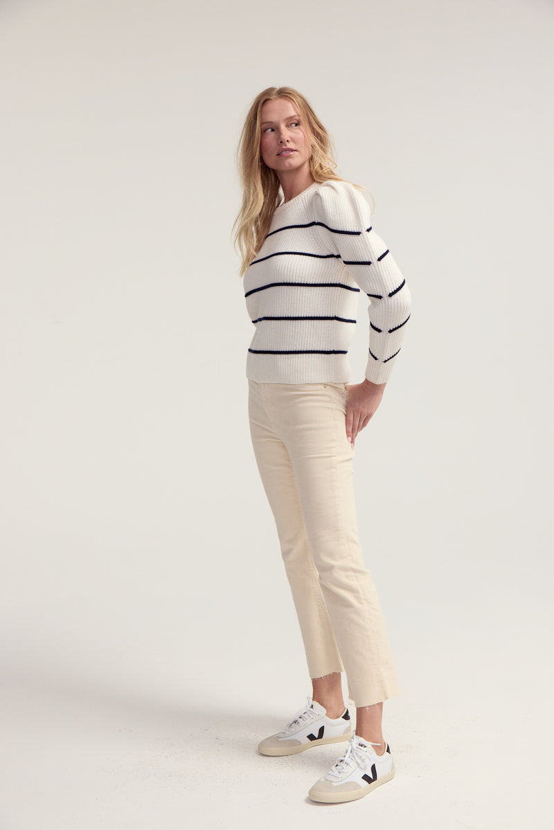 Coco Sweater - White and Navy