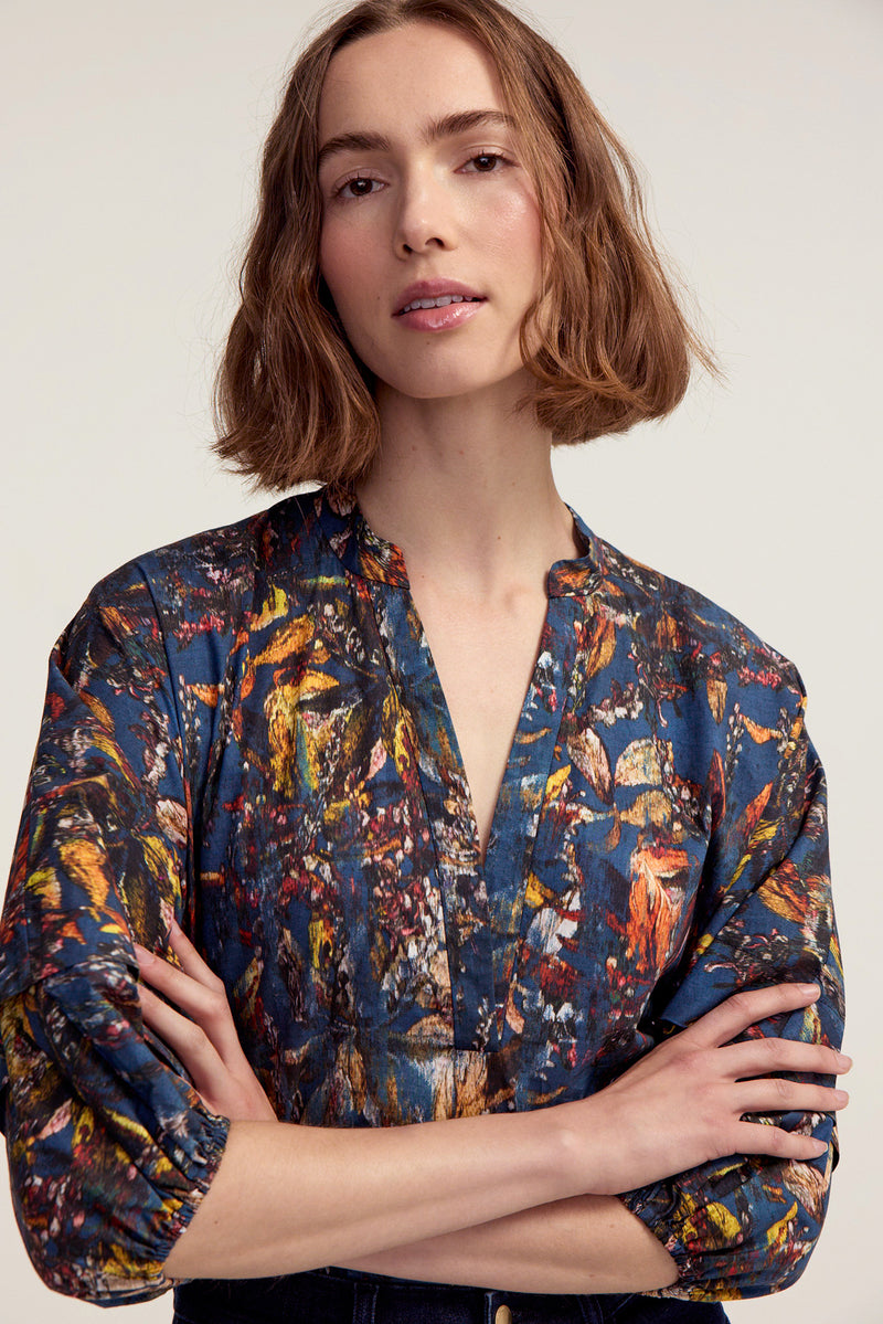 Bogart Blouse Blue Ivy