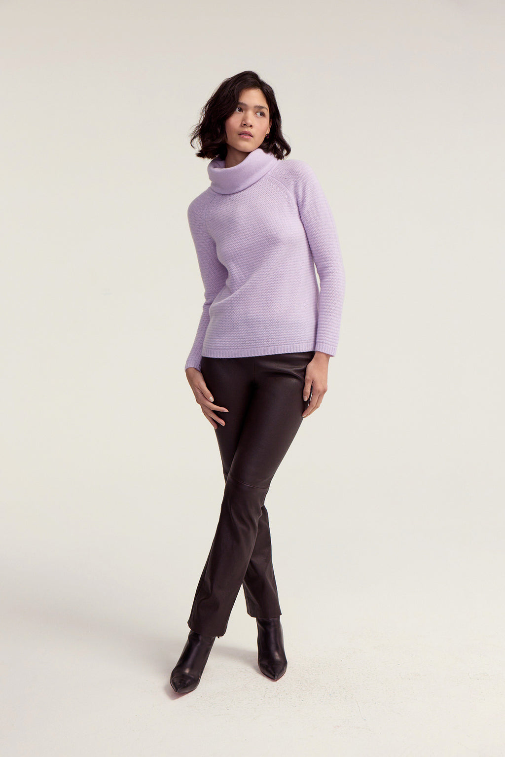 Funnel Neck Sweater - Lilac