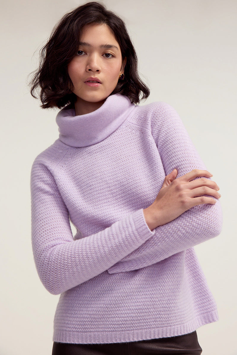 Funnel Neck Sweater - Lilac