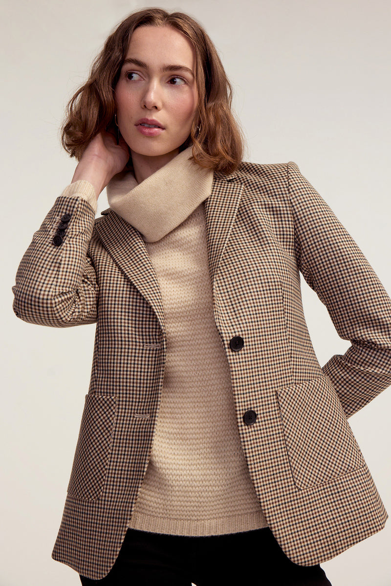 Woodstock Blazer - Tawny Plaid