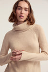 Funnel Neck Sweater - Beige