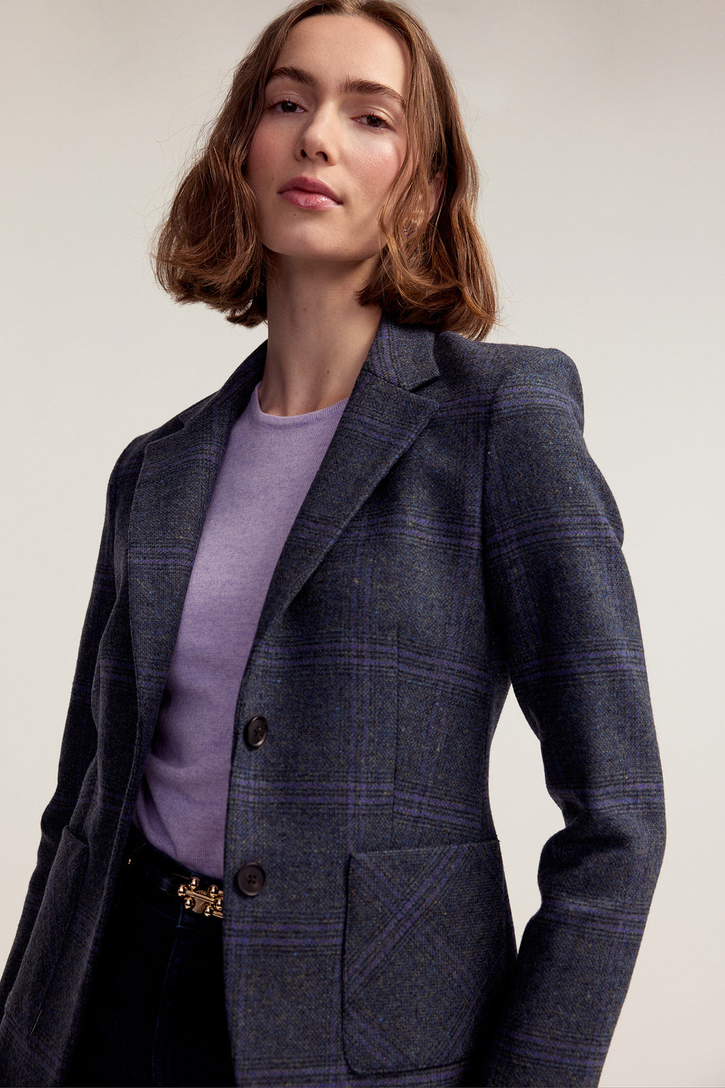 Woodstock Blazer - Blue Orchid Plaid