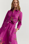 Hepburn Shirt Dress - Fuchsia Orchid