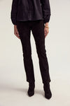 Full Length Suede Flare Pant - Black