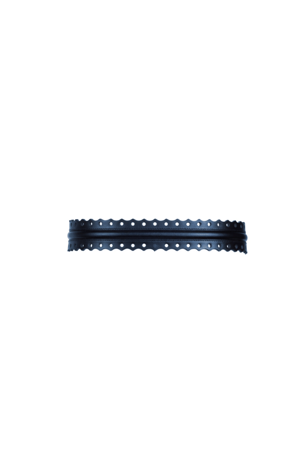 Slim Fretwork Belt - Navy