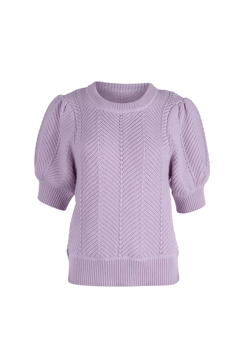 Chevron Cleo Sweater - Lavender