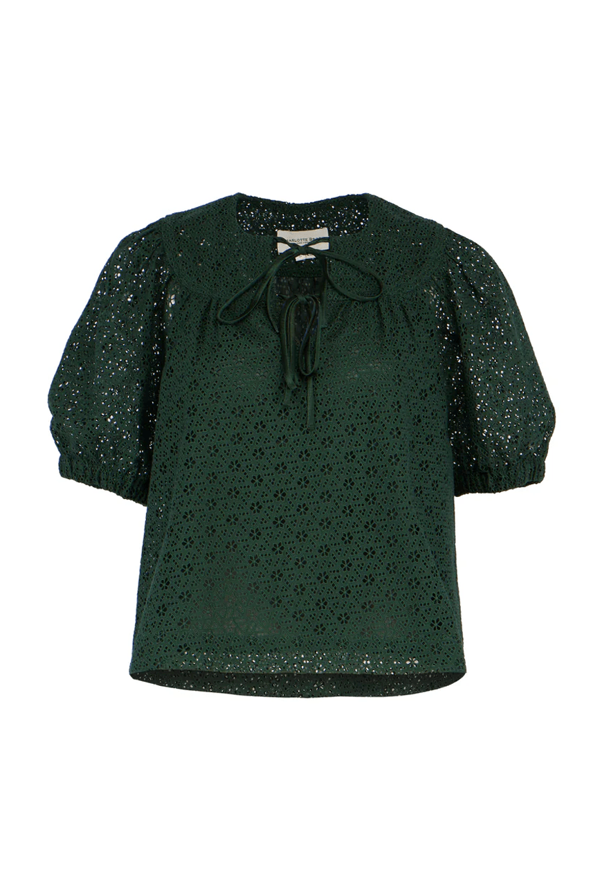 Belle Blouse - Hunter Green