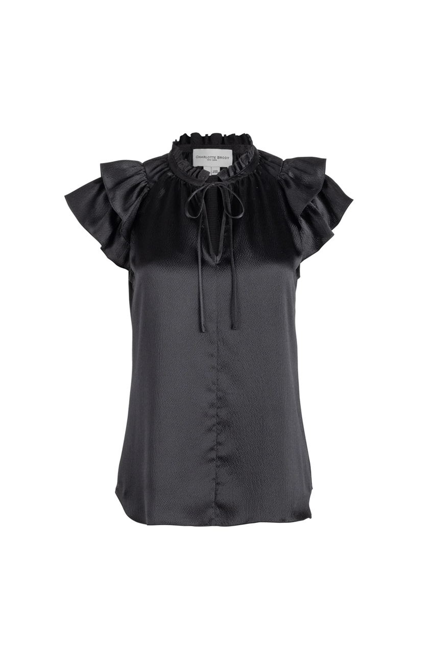 Butterfly Blouse - Black Hammered