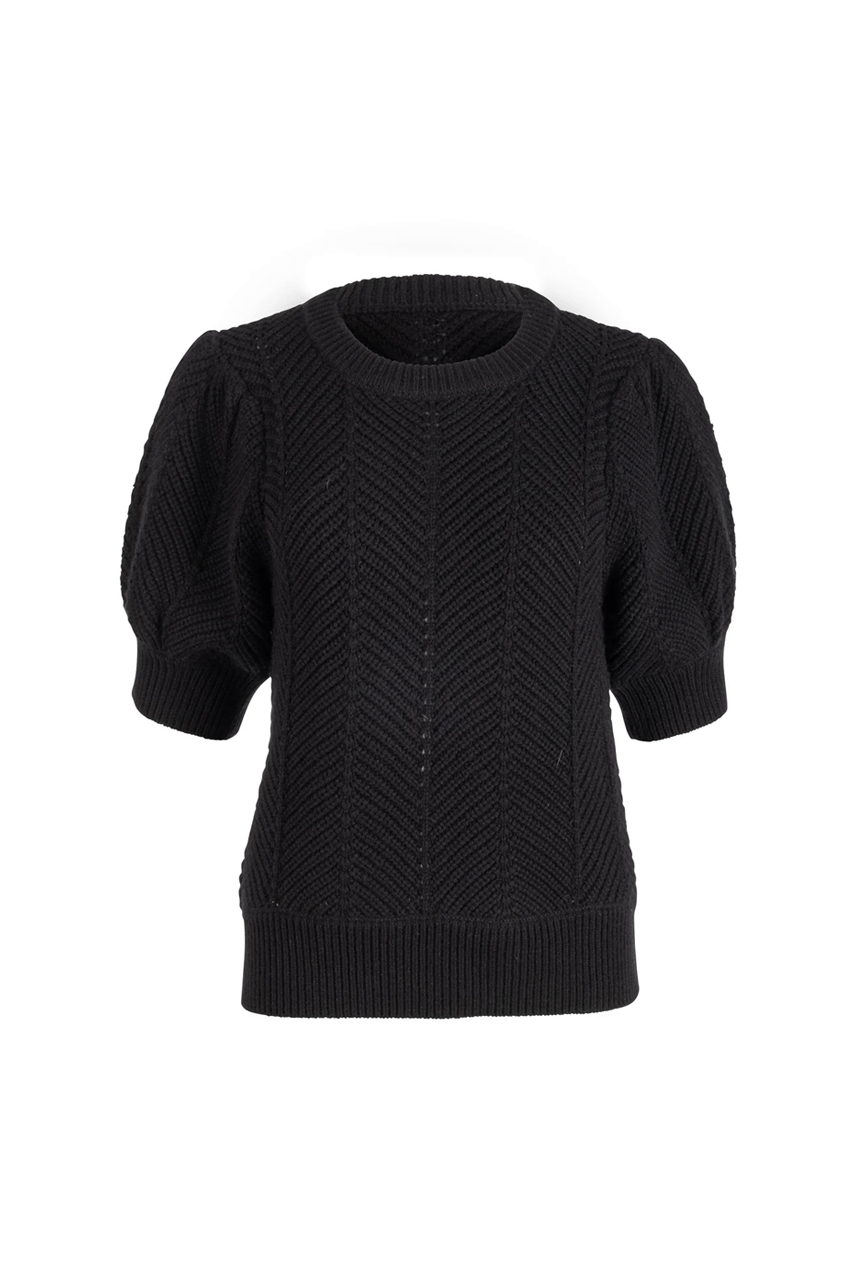 Chevron Cleo Sweater - Black