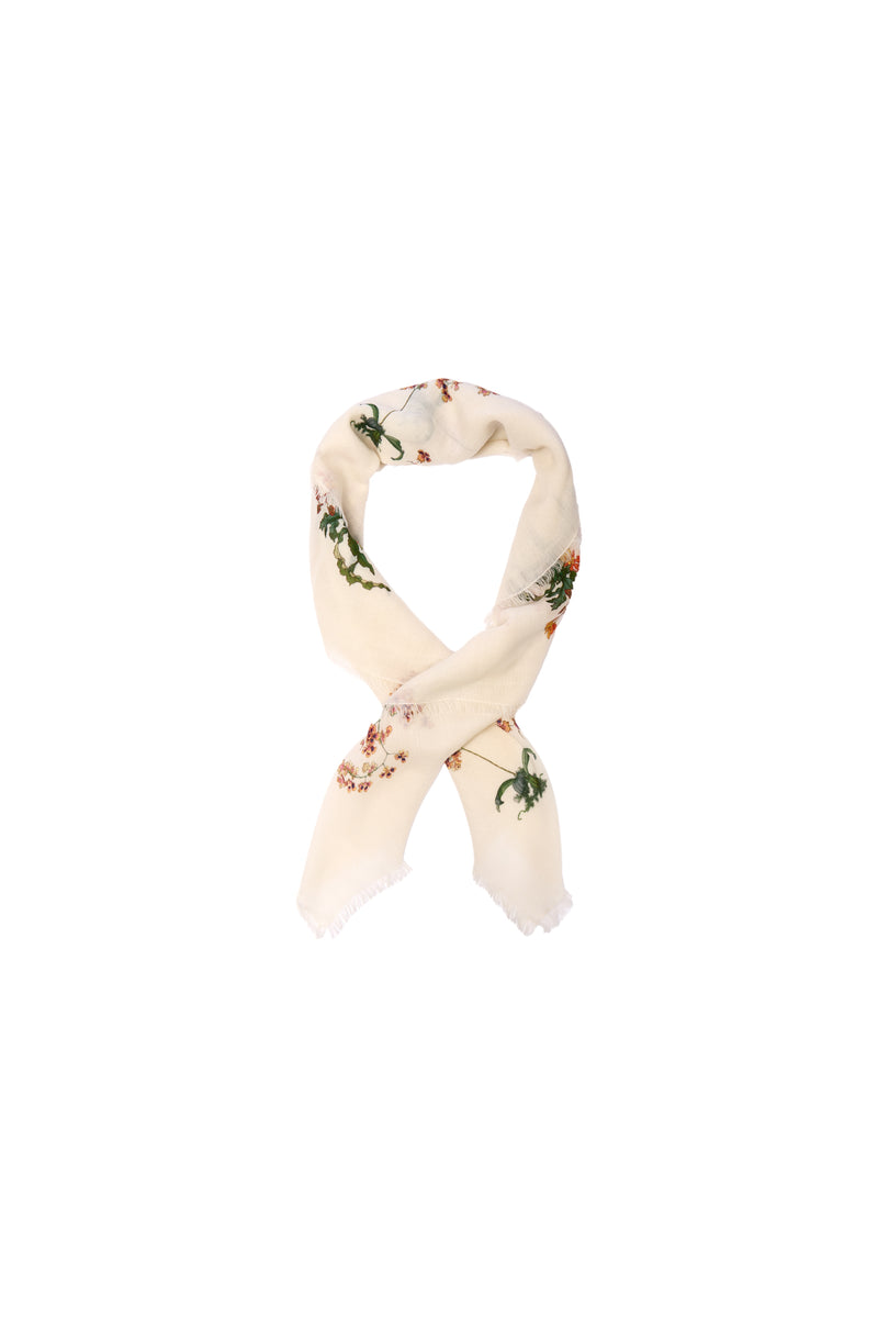 Merino Square Scarf - White Orchid