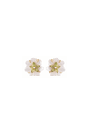 Peridot Flower Earrings