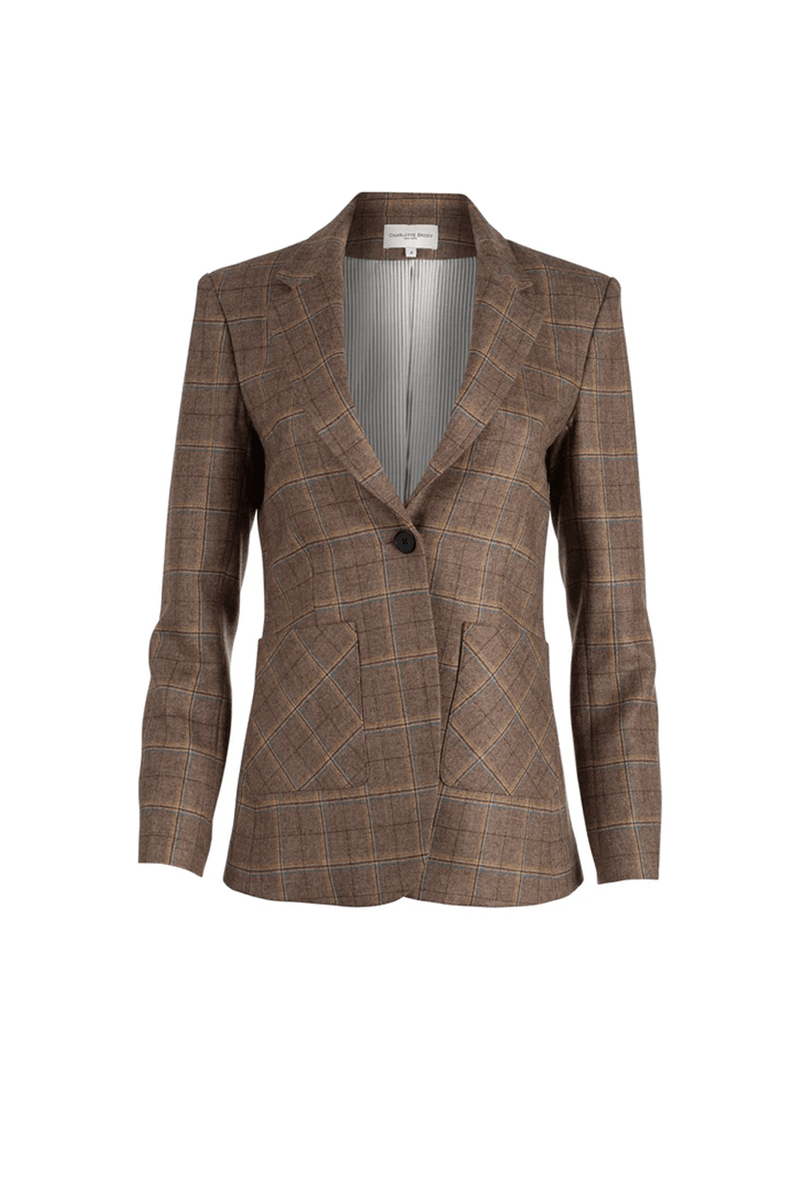 Woodstock Blazer - Walnut Plaid